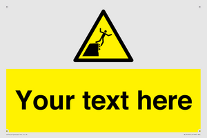 Custom Warning unstable cliff edge